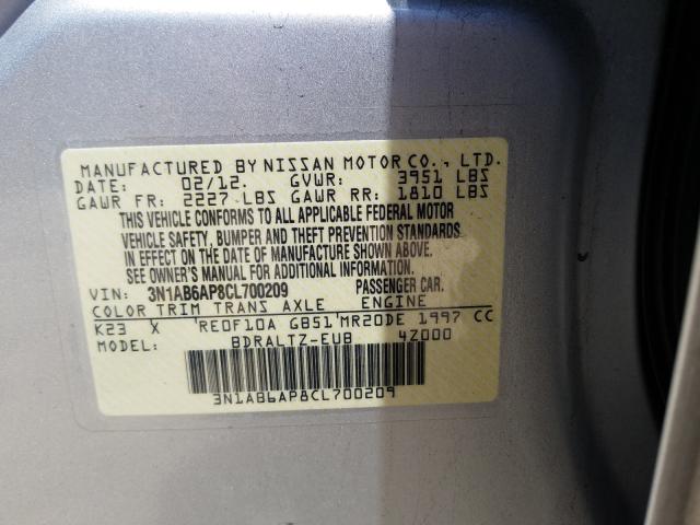 Photo 9 VIN: 3N1AB6AP8CL700209 - NISSAN SENTRA 2.0 