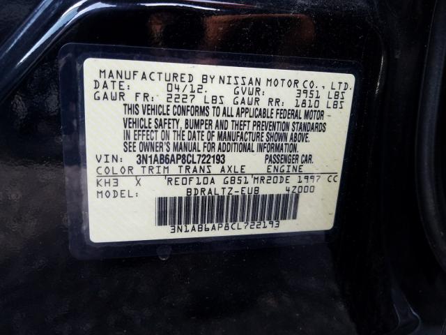 Photo 9 VIN: 3N1AB6AP8CL722193 - NISSAN SENTRA 2.0 