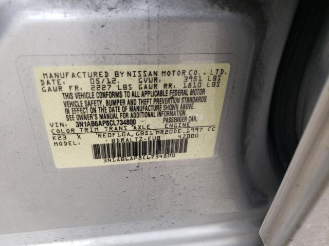 Photo 9 VIN: 3N1AB6AP8CL734800 - NISSAN SENTRA 2.0 