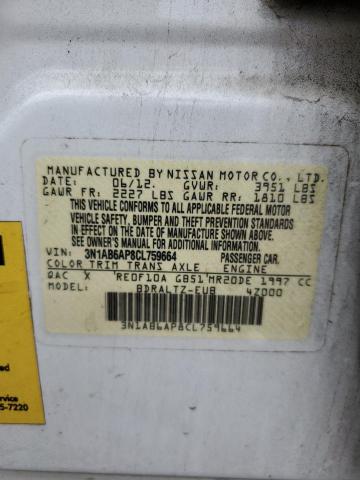 Photo 12 VIN: 3N1AB6AP8CL759664 - NISSAN SENTRA 