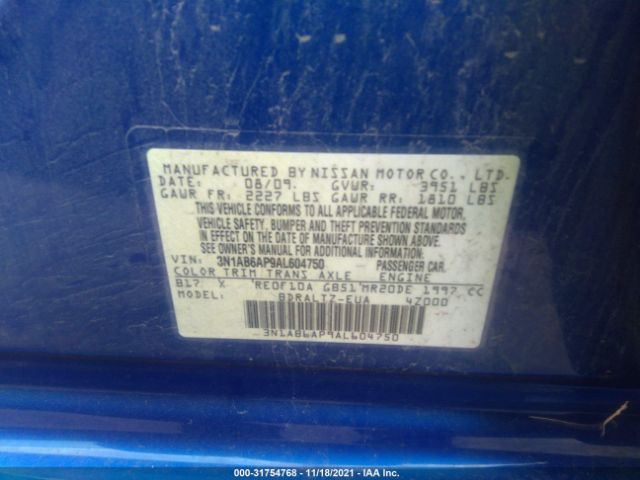 Photo 8 VIN: 3N1AB6AP9AL604750 - NISSAN SENTRA 