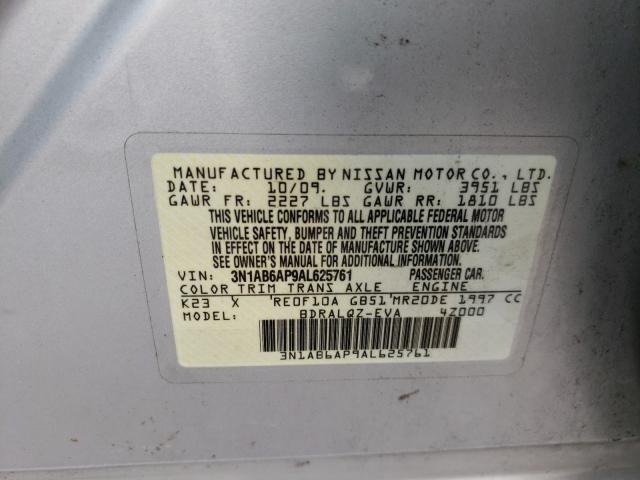 Photo 9 VIN: 3N1AB6AP9AL625761 - NISSAN SENTRA 2.0 