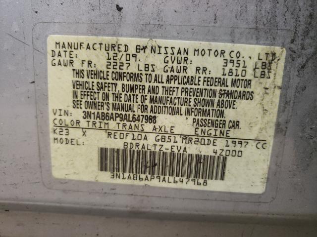 Photo 9 VIN: 3N1AB6AP9AL647968 - NISSAN SENTRA 2.0 