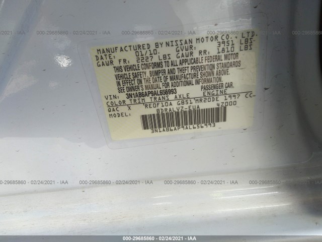 Photo 8 VIN: 3N1AB6AP9AL656993 - NISSAN SENTRA 