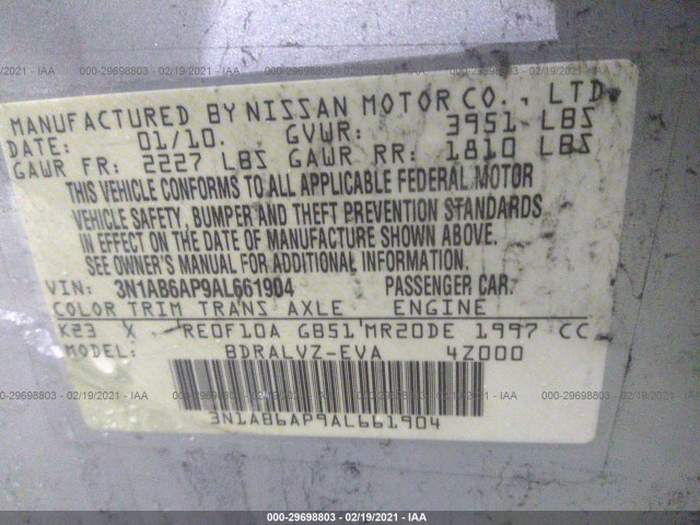 Photo 8 VIN: 3N1AB6AP9AL661904 - NISSAN SENTRA 