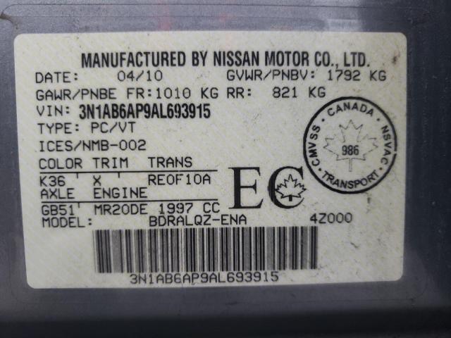 Photo 12 VIN: 3N1AB6AP9AL693915 - NISSAN SENTRA 