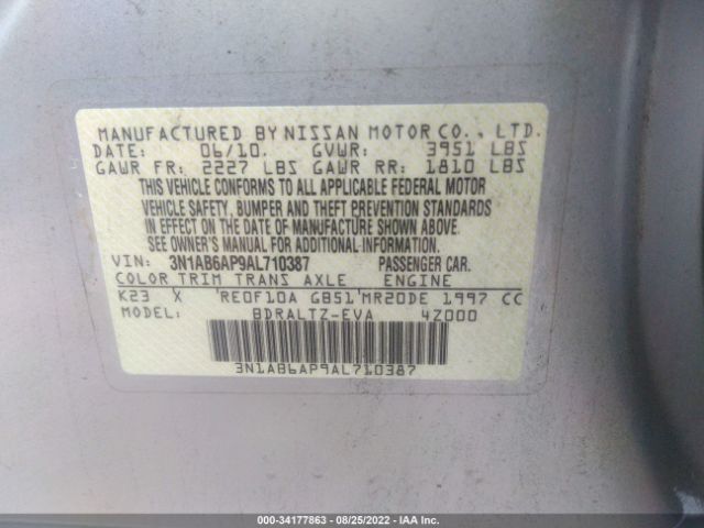 Photo 8 VIN: 3N1AB6AP9AL710387 - NISSAN SENTRA 