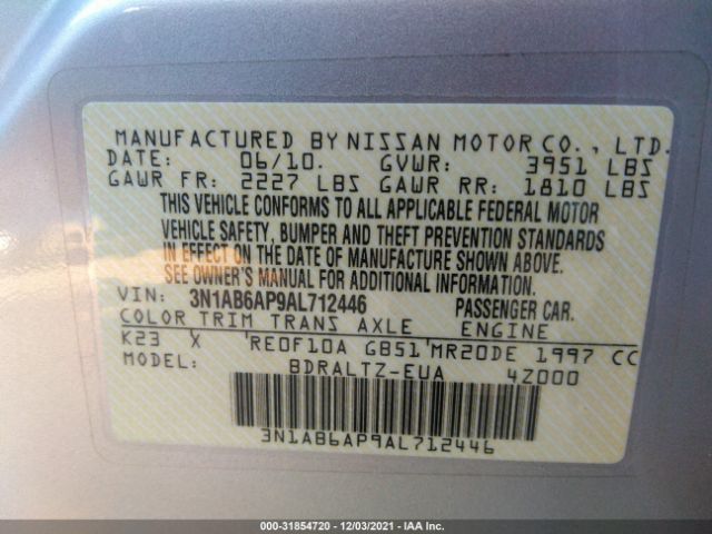 Photo 8 VIN: 3N1AB6AP9AL712446 - NISSAN SENTRA 