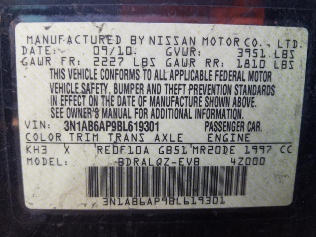 Photo 9 VIN: 3N1AB6AP9BL619301 - NISSAN SENTRA 2.0 