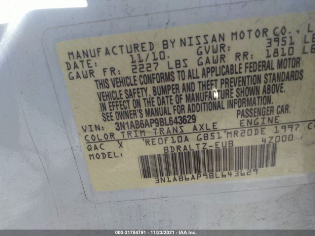 Photo 8 VIN: 3N1AB6AP9BL643629 - NISSAN SENTRA 2.0 