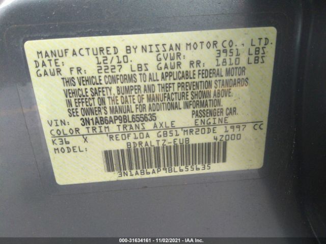 Photo 8 VIN: 3N1AB6AP9BL655635 - NISSAN SENTRA 