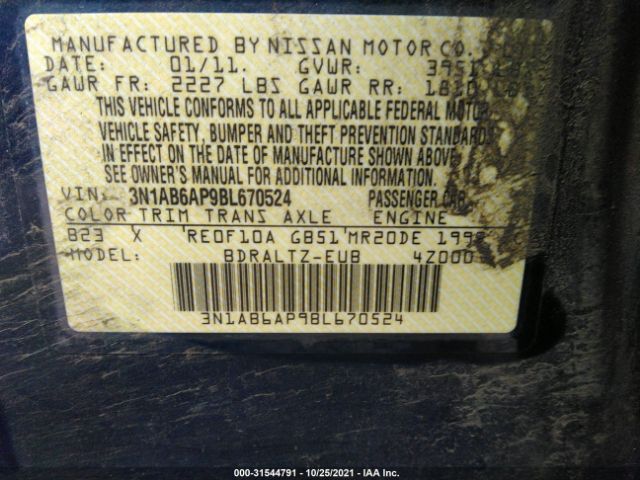 Photo 8 VIN: 3N1AB6AP9BL670524 - NISSAN SENTRA 