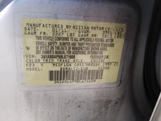 Photo 9 VIN: 3N1AB6AP9BL671608 - NISSAN SENTRA 2.0 