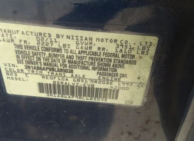 Photo 8 VIN: 3N1AB6AP9BL685038 - NISSAN SENTRA 