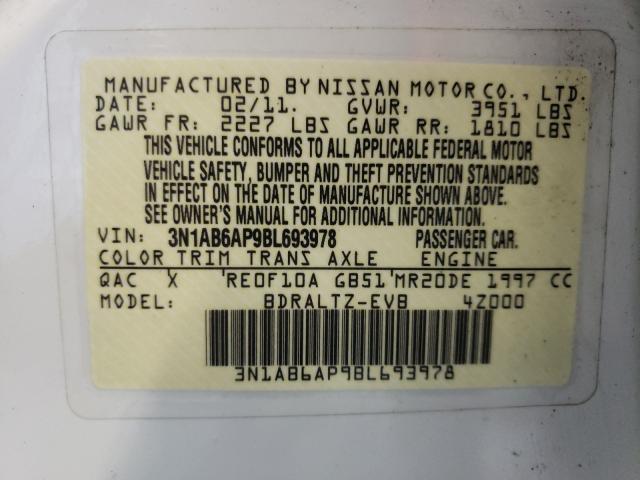 Photo 9 VIN: 3N1AB6AP9BL693978 - NISSAN SENTRA 2.0 