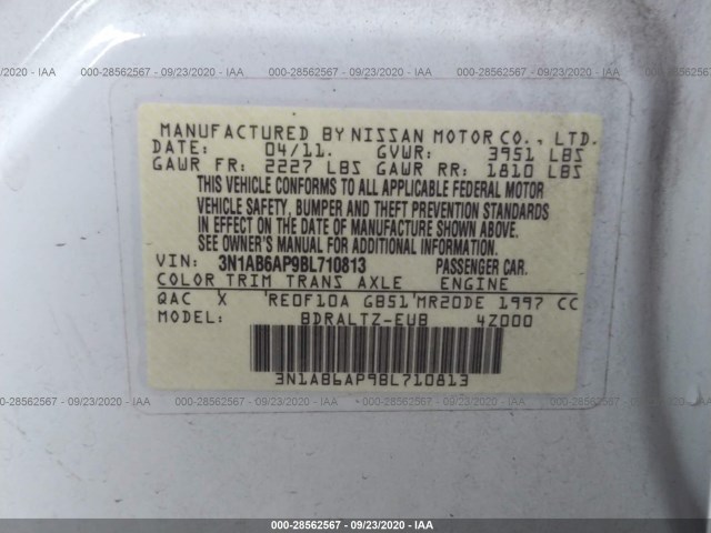 Photo 8 VIN: 3N1AB6AP9BL710813 - NISSAN SENTRA 