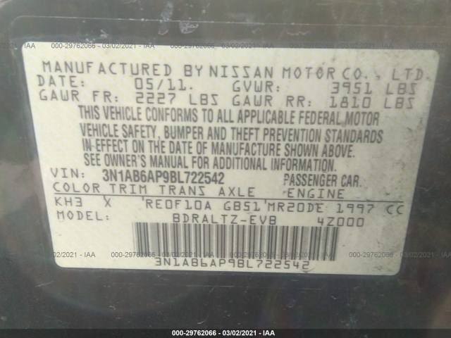 Photo 8 VIN: 3N1AB6AP9BL722542 - NISSAN SENTRA 