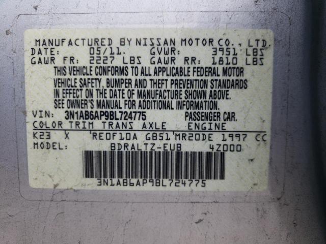 Photo 9 VIN: 3N1AB6AP9BL724775 - NISSAN SENTRA 2.0 