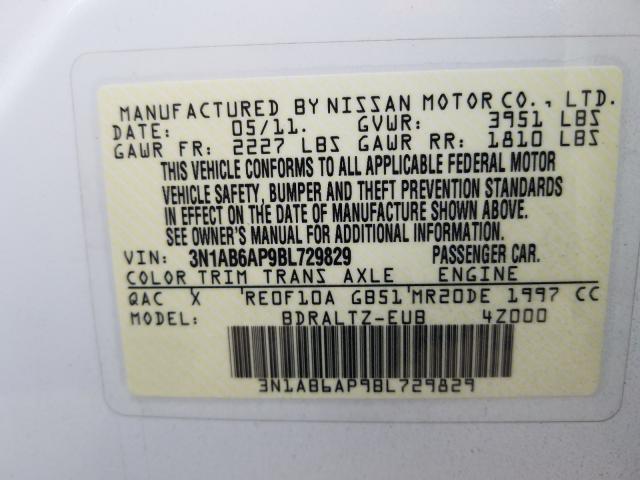 Photo 9 VIN: 3N1AB6AP9BL729829 - NISSAN SENTRA 2.0 