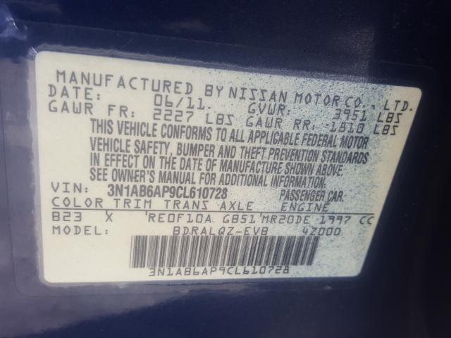 Photo 9 VIN: 3N1AB6AP9CL610728 - NISSAN SENTRA 2.0 