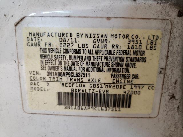 Photo 9 VIN: 3N1AB6AP9CL637511 - NISSAN SENTRA 2.0 