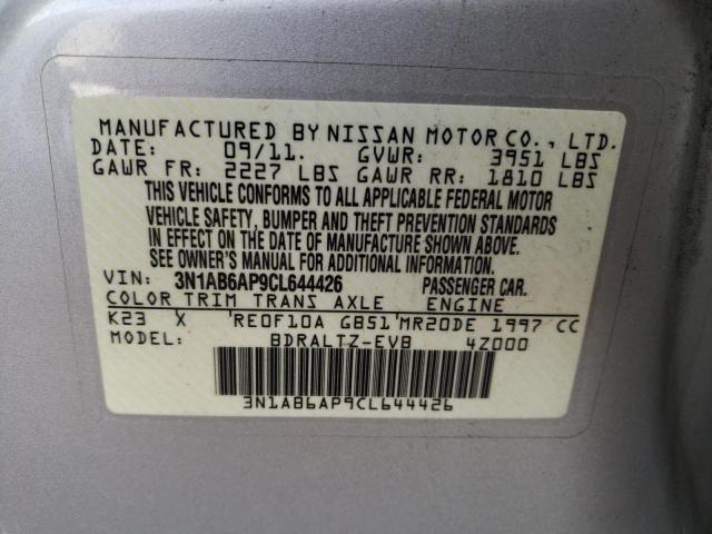 Photo 9 VIN: 3N1AB6AP9CL644426 - NISSAN SENTRA 2.0 