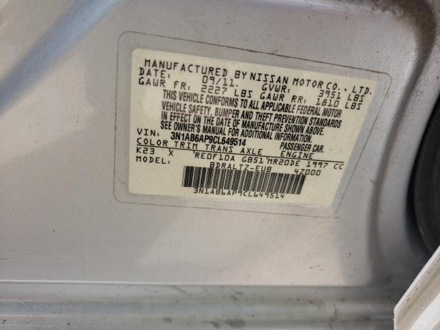 Photo 11 VIN: 3N1AB6AP9CL649514 - NISSAN SENTRA 