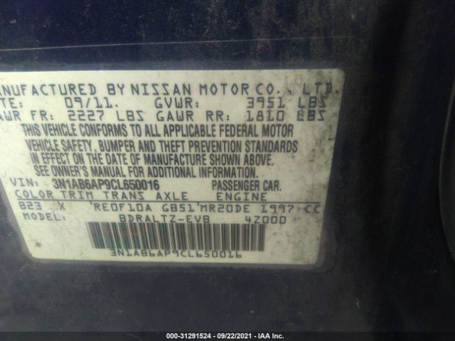 Photo 8 VIN: 3N1AB6AP9CL650016 - NISSAN SENTRA 