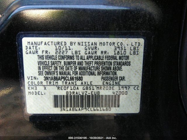 Photo 8 VIN: 3N1AB6AP9CL661680 - NISSAN SENTRA 