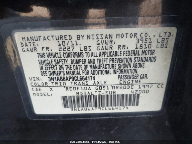 Photo 8 VIN: 3N1AB6AP9CL664174 - NISSAN SENTRA 