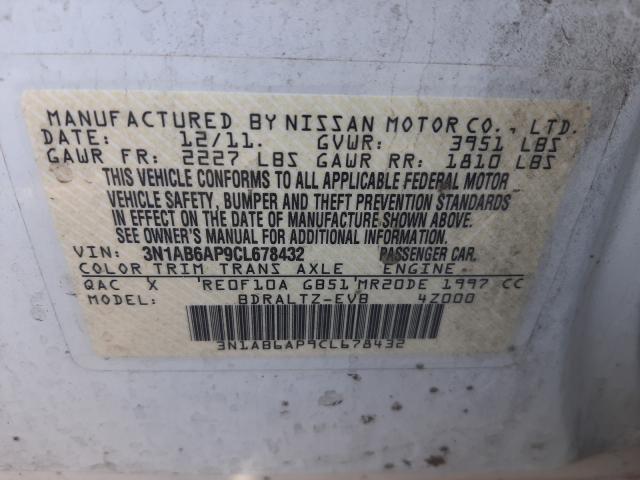 Photo 9 VIN: 3N1AB6AP9CL678432 - NISSAN SENTRA 2.0 