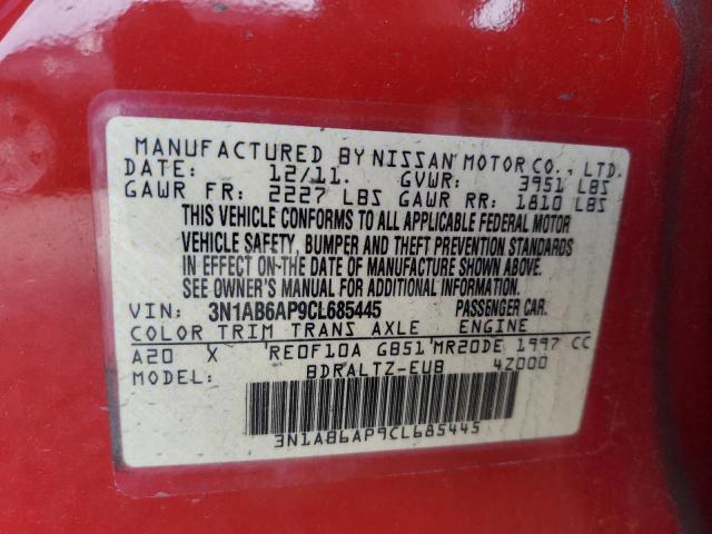 Photo 12 VIN: 3N1AB6AP9CL685445 - NISSAN SENTRA 