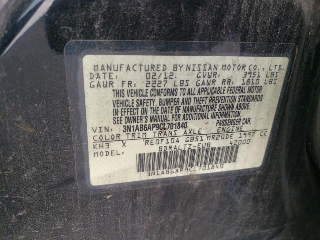 Photo 9 VIN: 3N1AB6AP9CL701840 - NISSAN SENTRA 2.0 