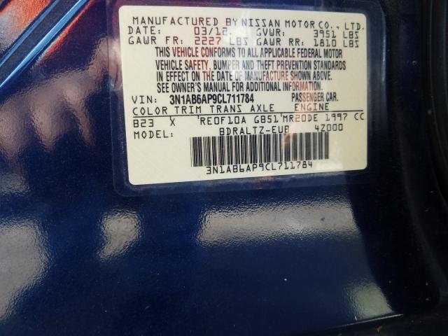 Photo 9 VIN: 3N1AB6AP9CL711784 - NISSAN SENTRA 2.0 