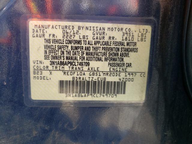 Photo 9 VIN: 3N1AB6AP9CL749709 - NISSAN SENTRA 2.0 