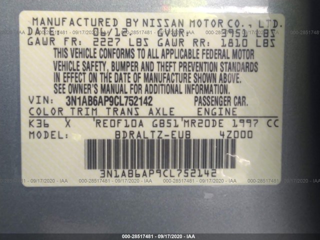 Photo 8 VIN: 3N1AB6AP9CL752142 - NISSAN SENTRA 