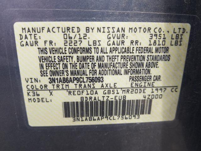 Photo 9 VIN: 3N1AB6AP9CL756093 - NISSAN SENTRA 2.0 