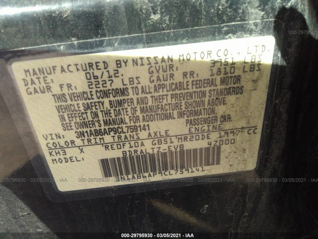 Photo 8 VIN: 3N1AB6AP9CL759141 - NISSAN SENTRA 