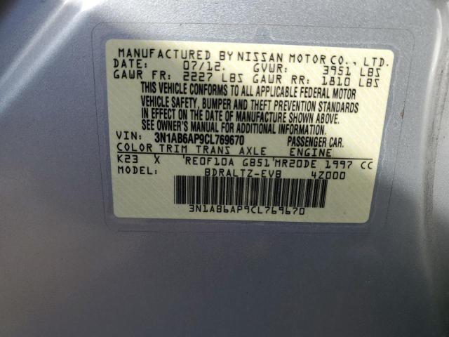 Photo 12 VIN: 3N1AB6AP9CL769670 - NISSAN SENTRA 