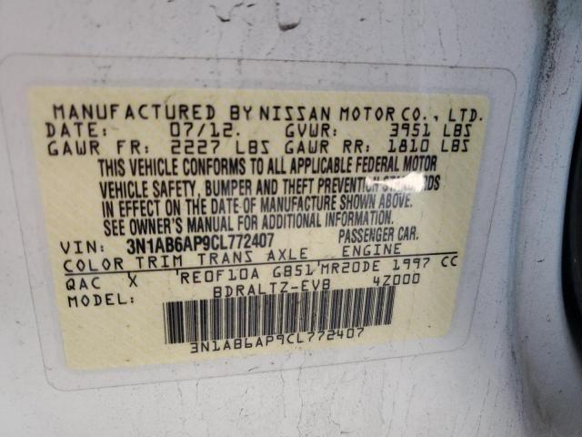 Photo 12 VIN: 3N1AB6AP9CL772407 - NISSAN SENTRA 