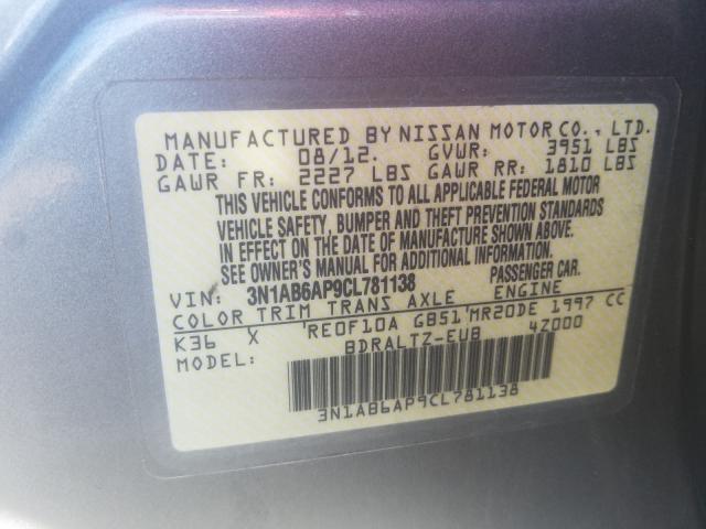 Photo 9 VIN: 3N1AB6AP9CL781138 - NISSAN SENTRA 2.0 