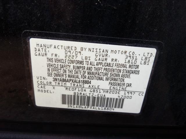 Photo 9 VIN: 3N1AB6APXAL618804 - NISSAN SENTRA 2.0 