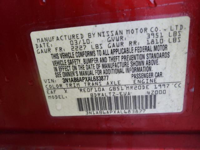 Photo 11 VIN: 3N1AB6APXAL683877 - NISSAN SENTRA 2.0 