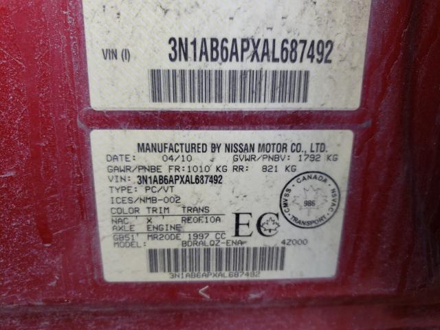 Photo 9 VIN: 3N1AB6APXAL687492 - NISSAN SENTRA 2.0 