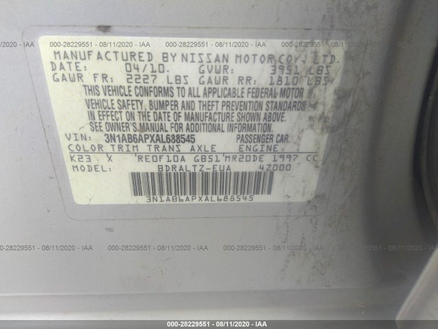 Photo 8 VIN: 3N1AB6APXAL688545 - NISSAN SENTRA 