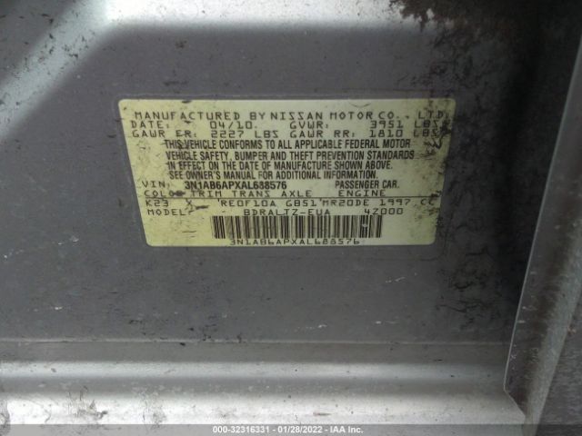 Photo 8 VIN: 3N1AB6APXAL688576 - NISSAN SENTRA 