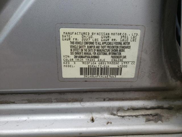 Photo 9 VIN: 3N1AB6APXAL689663 - NISSAN SENTRA 2.0 