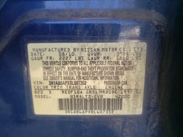 Photo 9 VIN: 3N1AB6APXBL607352 - NISSAN SENTRA 2.0 