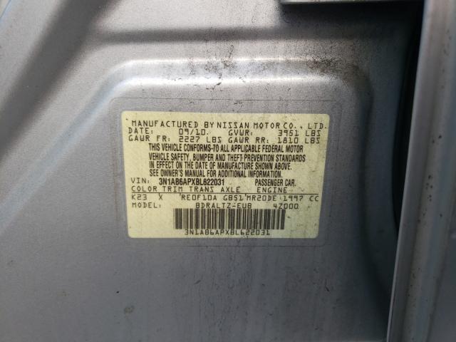 Photo 9 VIN: 3N1AB6APXBL622031 - NISSAN SENTRA 2.0 