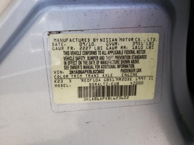 Photo 9 VIN: 3N1AB6APXBL623602 - NISSAN SENTRA 2.0 